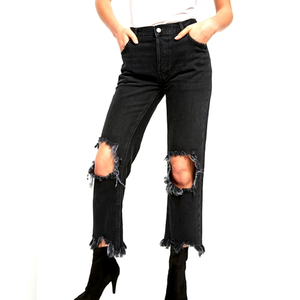 Free People We the Free Maggie Jean in black NWOT Size 28